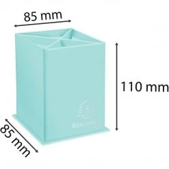 Filing & Folders Exacompta 67896D - Aquarel 4 Compartment Pencil Pot, 8.5x8.5x11cm