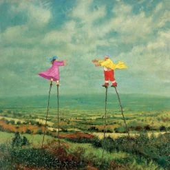 Canns Down Press Greetings Cards Simon Garden - Stilt Walkers