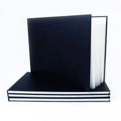 Seawhite Hard Back Sketchbook Black Cloth Cover A3 Landscape