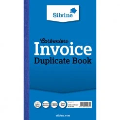 Silvine Carbonless Duplicate Inv Book Ruled