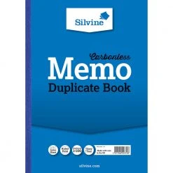 Books, Pads & Albums Silvine Carbonless Duplicate Book A4