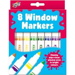Childrens Colouring Pens And Pencils GALT 8 Window Markers