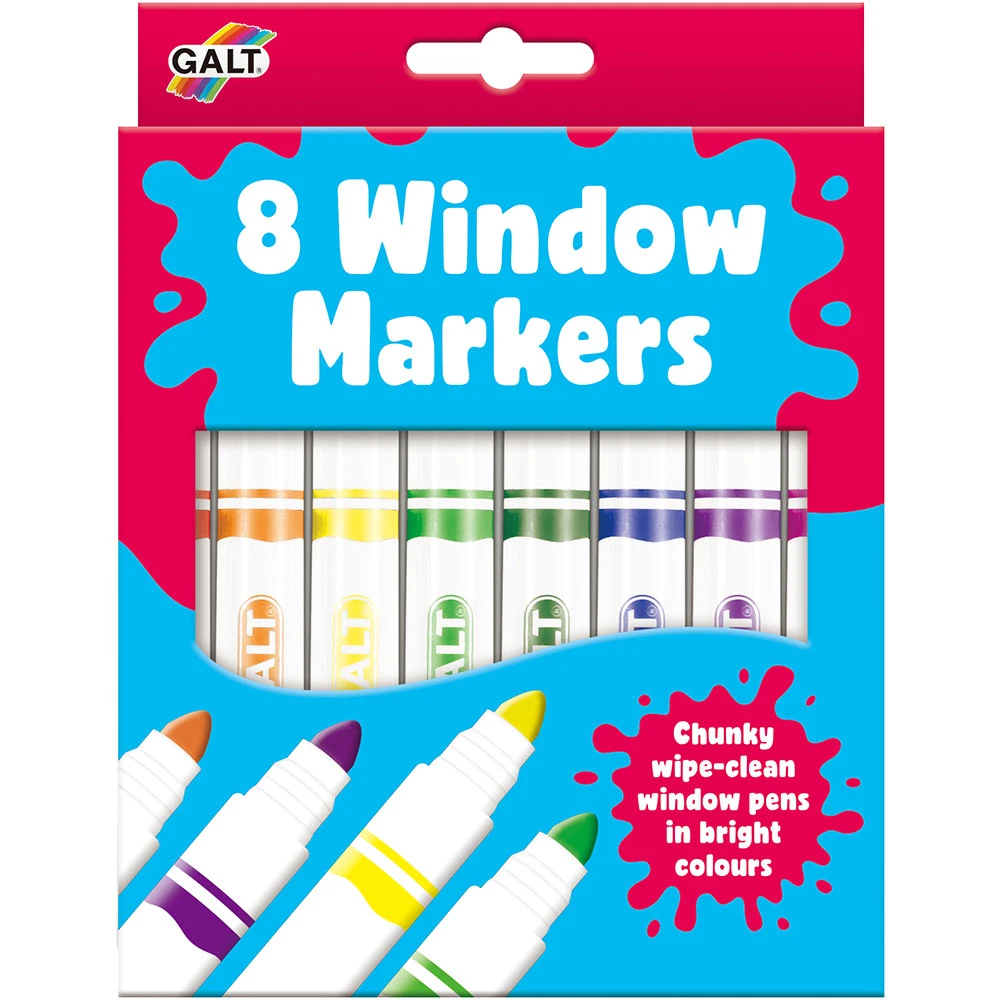 Childrens Colouring Pens And Pencils GALT 8 Window Markers 3 Childrens Colouring Pens And Pencils GALT 8 Window Markers