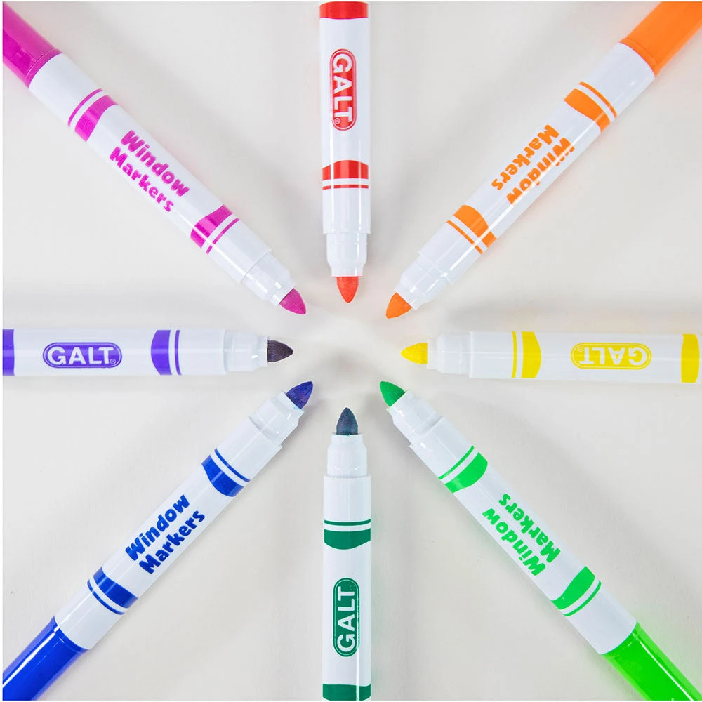 Childrens Colouring Pens And Pencils GALT 8 Window Markers 5 Childrens Colouring Pens And Pencils GALT 8 Window Markers