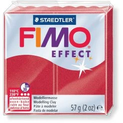 Fimo Effect 58g Metallic Ruby Red