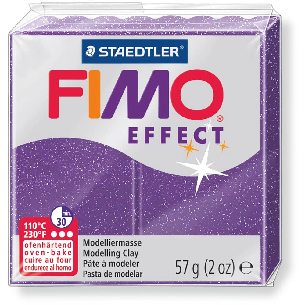 Fimo Effect 58g Glitter Lilac 3 Fimo Effect 58g Glitter Lilac