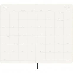 Moleskine 2022 12m Monthly Large Black Soft Monthly Planner Notebooks And Journals