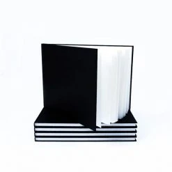 Seawhite Paper Hard Back Sketchbook Black Cloth Cover A4 Landscape