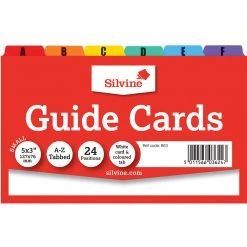 Filing & Folders Silvine Multicoloured Guide Cards A-Z