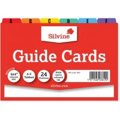 Filing & Folders Silvine Multicoloured Guide Cards A-Z