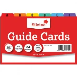 Filing & Folders Silvine Multicoloured Guide Cards A-Z