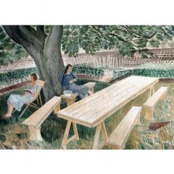 Canns Down Press Eric Ravilious - Two Women In A Garden 1933 Greetings Cards