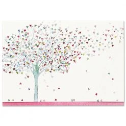 Peter Pauper Press Note Card Tree Of Hearts Social Stationery