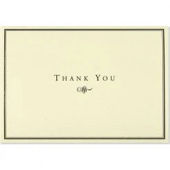 Peter Pauper Press Thank You Note Gold/cream Social Stationery