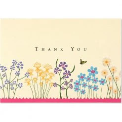 Peter Pauper Press - Thank You Note Sparkly Garden Social Stationery