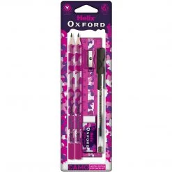 Helix Oxford Camo Student Set Pink Student Stationery