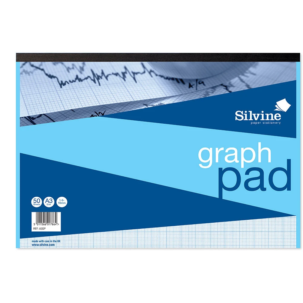 Silvine Graph Pad Books, Pads & Albums 3 Silvine Graph Pad Books, Pads & Albums
