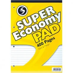 Silvine Economy Refill Pad A4 200 Sheets Feint & Margin
