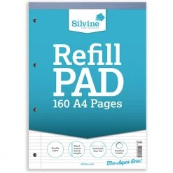 Books, Pads & Albums Silvine A4 Refill Pad Narrow Feint & Margin