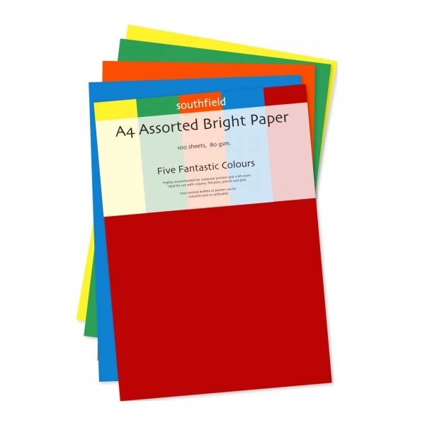 Southfields A4 Assorted Bright Paper 100 Sheets 3 Southfields A4 Assorted Bright Paper 100 Sheets