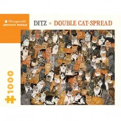 Pomegranate Ditz: Double Cat-spread 1000-piece Jigsaw Puzzle Contemporary And Traditional Jigsaws