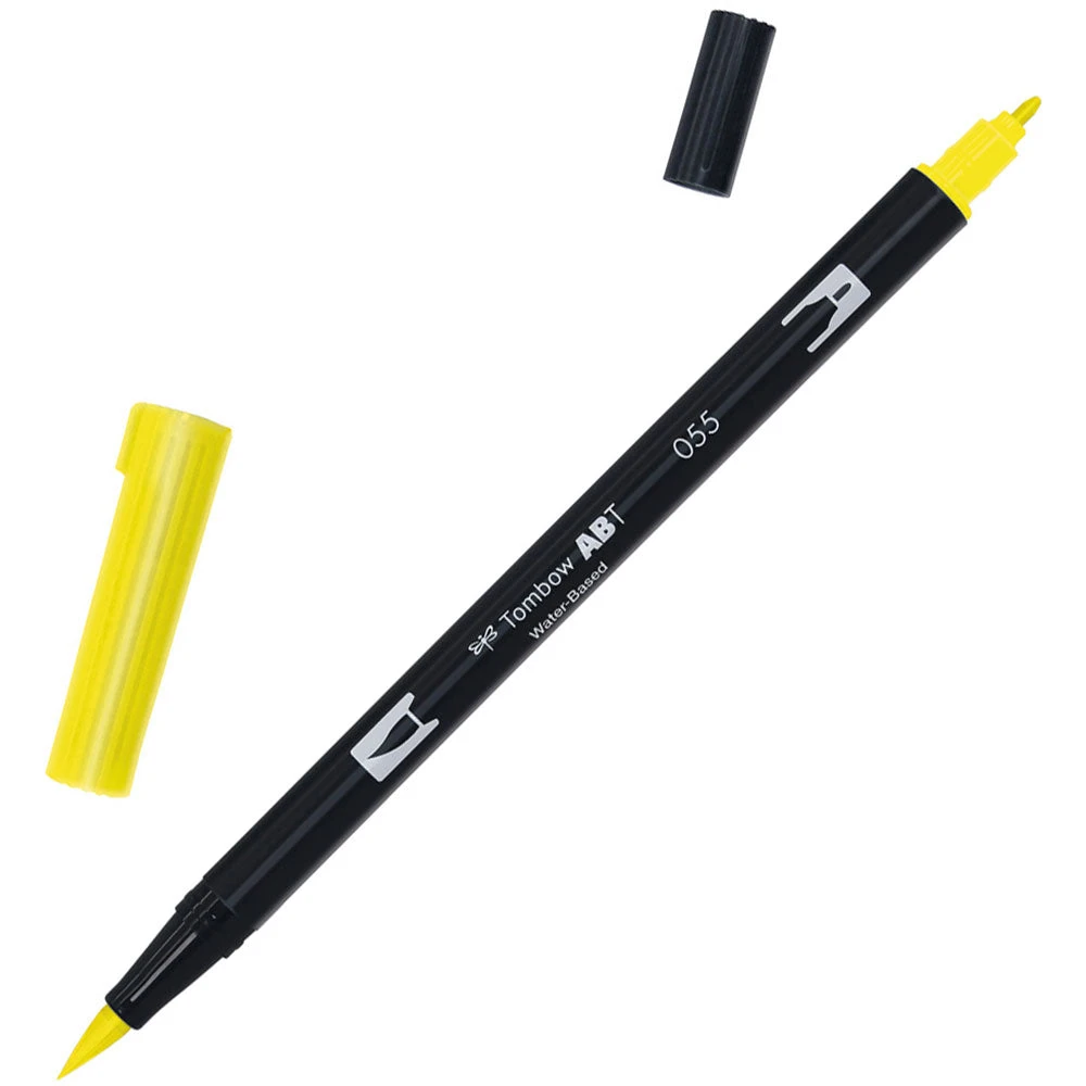 Tombow Dual Tip Brush Pen - Process Yellow 3 Tombow Dual Tip Brush Pen - Process Yellow