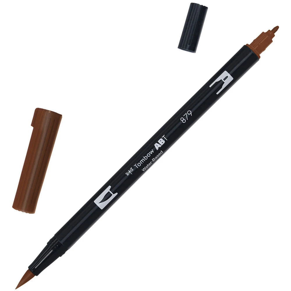 Drawing & Colouring Tombow Dual Tip Brush Pen - Brown 3 Drawing & Colouring Tombow Dual Tip Brush Pen - Brown