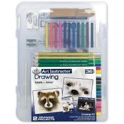 Royal & Langnickel Art Instructor Drawing With Small Clearview Case Painting & Drawing Sets