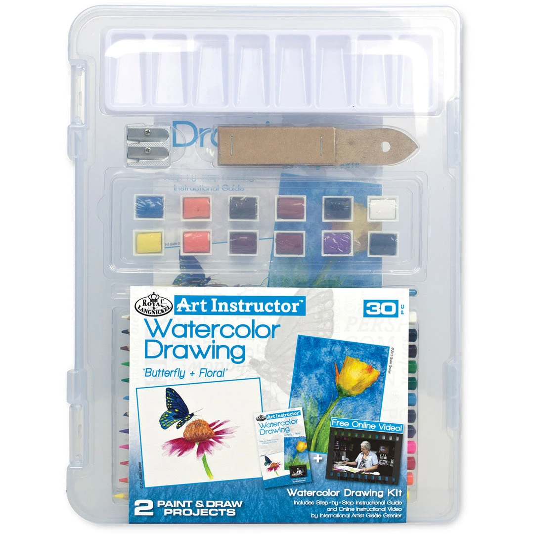 Royal & Langnickel Art Instructor Watercolour Drawing With Sm C/view Case 3 Royal & Langnickel Art Instructor Watercolour Drawing With Sm C/view Case