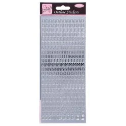 Anitas Stickers And Peeloffs Outline Stickers - Capital Letters - Silver