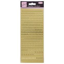 Anitas Outline Stickers - Small Numbers - Gold