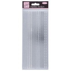 Anitas Outline Stickers - Assorted Borders - Silver