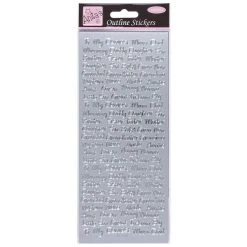 Anitas Outline Stickers - Relative Messages - Silver
