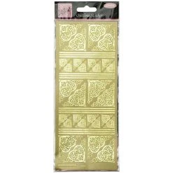 Anitas Outline Stickers - Celtic Heart Corners - Gold Stickers And Peeloffs