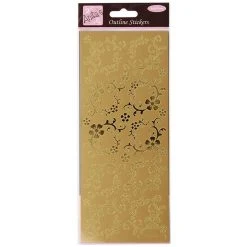 Anitas Outline Stickers - Fanciful Floral Corners - Gold