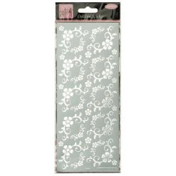 Anitas Stickers And Peeloffs Outline Stickers - Fanciful Floral Corners - Silver