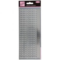 Anitas Anita's Outline Stickers - Handmade By - Silver