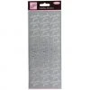 Anitas Outline Stickers - Thank You Repeated - Silver Stickers And Peeloffs
