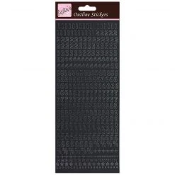 Anitas Anita's Outline Stickers - Small Numbers - Black