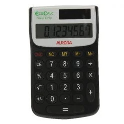 Aurora Black /White 8-Digit Handheld Calculator EC101 Calculators