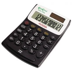 Aurora Black /White 12-Digit Semi-Desk Calculator EC404