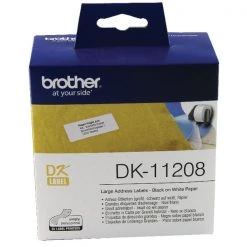Brother Black On White Paper Large Address Labels DK11208