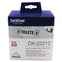 Labels Brother Black On White Continuous Length Film Tape 62mm DK22212
