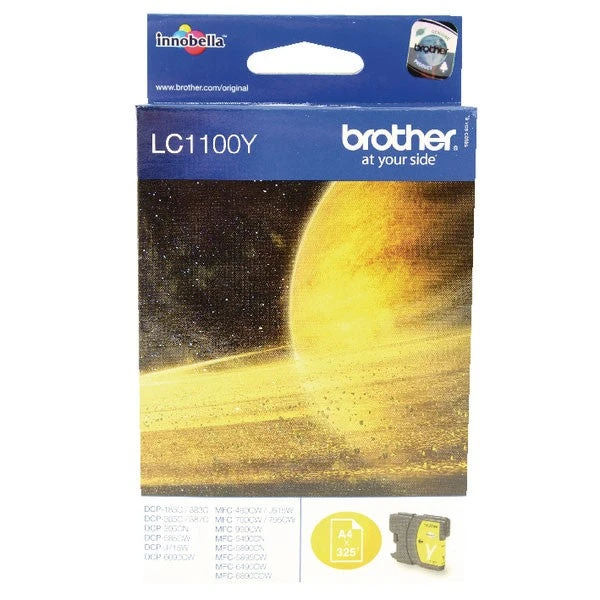 Inkjet Cartridges Brother LC1100Y Yellow Inkjet Cartridge 3 Inkjet Cartridges Brother LC1100Y Yellow Inkjet Cartridge
