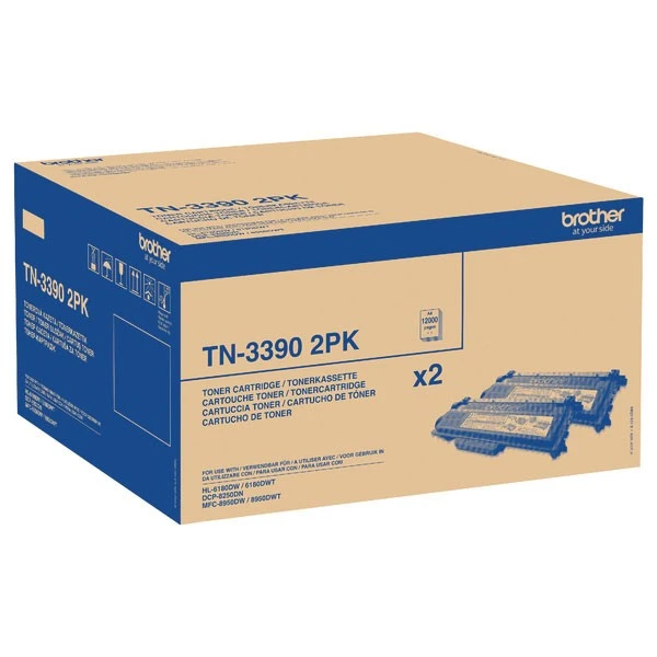 Toner Cartridges Brother Super High Yield Laser Black Toner CartridgeTN3390TWIN 3 Toner Cartridges Brother Super High Yield Laser Black Toner CartridgeTN3390TWIN