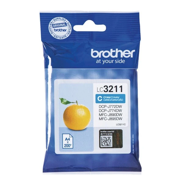 Brother Ink Cartridge Cyan LC3211C Inkjet Cartridges 3 Brother Ink Cartridge Cyan LC3211C Inkjet Cartridges