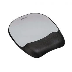 Fellowes Memory Foam Mouse Pad Black/Silver 9175801 Desk Essentials