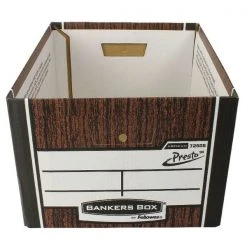 Filing & Folders Fellowes Bankers Box Premium Presto Classic Storage Box Woodgrain 7250501
