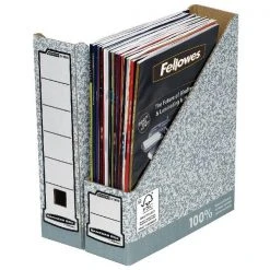 Fellowes Bankers Box Prem Magazine File Grey/White 186004
