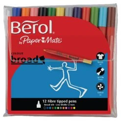 Writing Pens & Pencils Berol Colour Broad Pens Assorted Water Based Ink